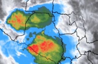 PARAGUAY BAJO AVISO ESPECIAL POR TORMENTAS: CAAGUAZÚ ENTRE LAS ZONAS CON RIESGO DE LLUVIAS INTENSAS